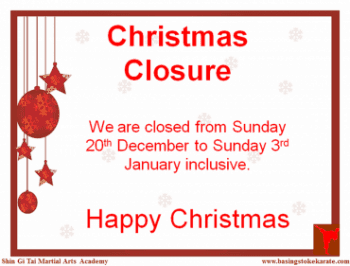 Christmas Holiday Closure