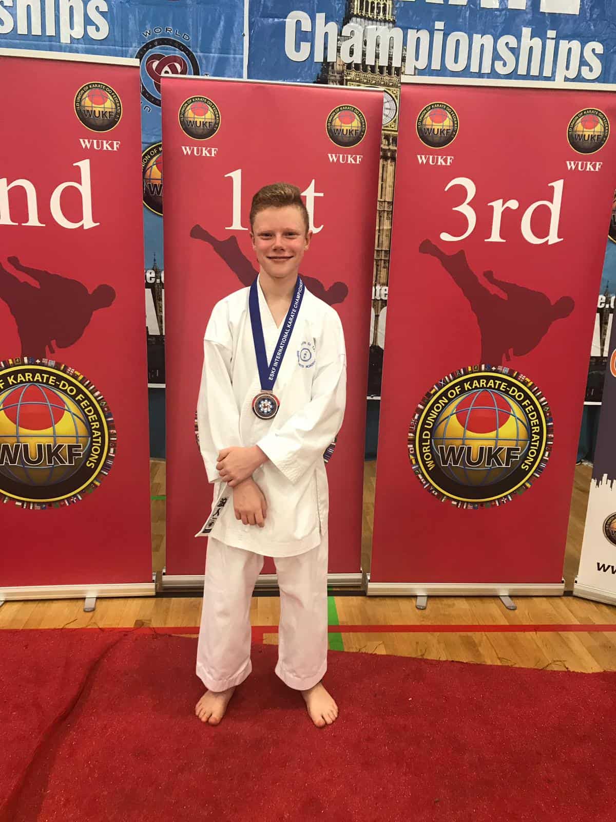 Karate competition sparring