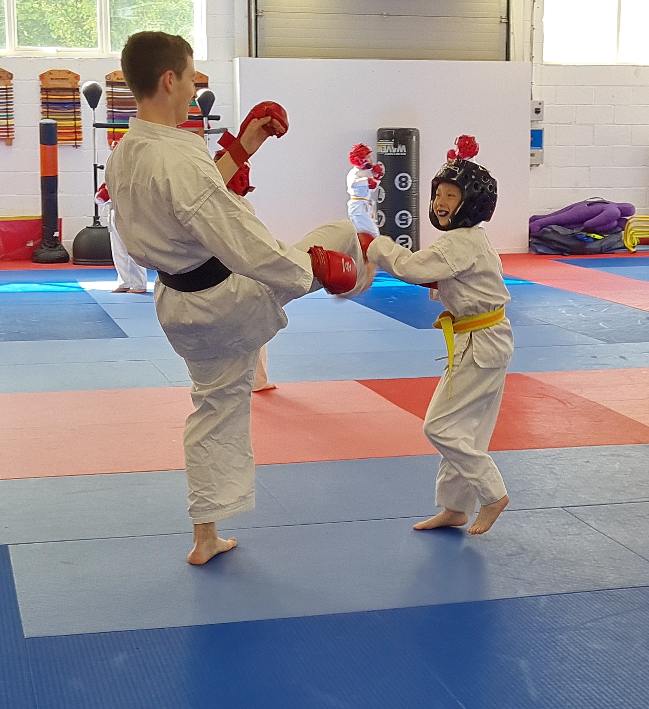 Kids Kickboxing sparring in Winchester Kids Kickboxing for beginners in Winchester