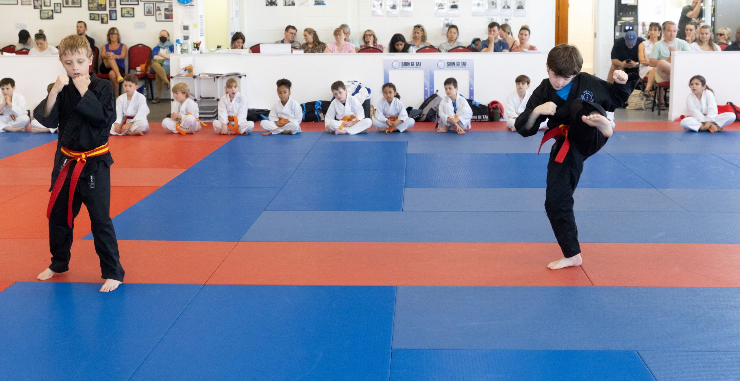 Parents watching a Martial Arts class in Winchester